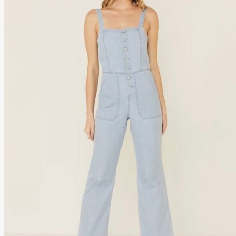 Idyllwind Sunbright Wide Leg Denim Jumpsuit